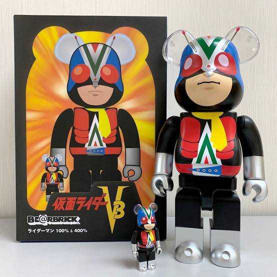 Be@rbrick Kamen Rider V4 Riderman 100%+400%