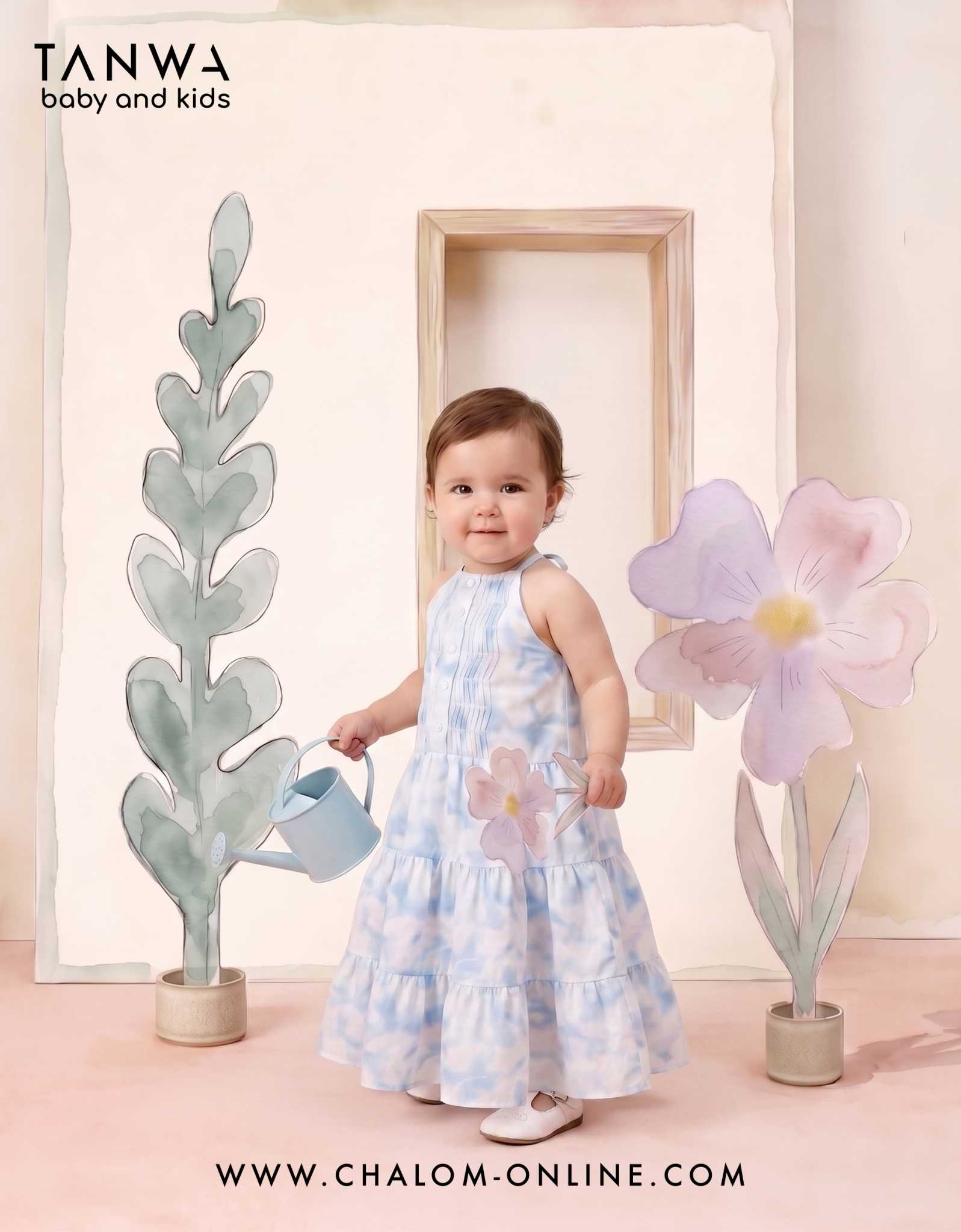 𝐂𝐡𝐞𝐫𝐢 𝐏 ชุดเดรสกระโปรง (12M-4Y) : MS TP 646 CP14