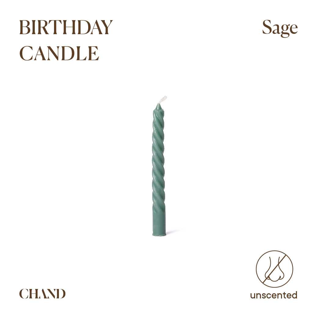Sage Birthday Candle