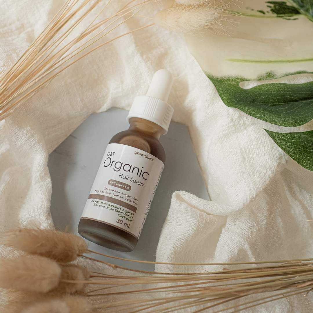 เซรั่ม ลดผมร่วง เร่งผมยาว งอกใหม่ 3เท่า  G&T Organic Hair Serum ผลิตภัณฑ์บำรุงผม สูตรออร์แกนิค