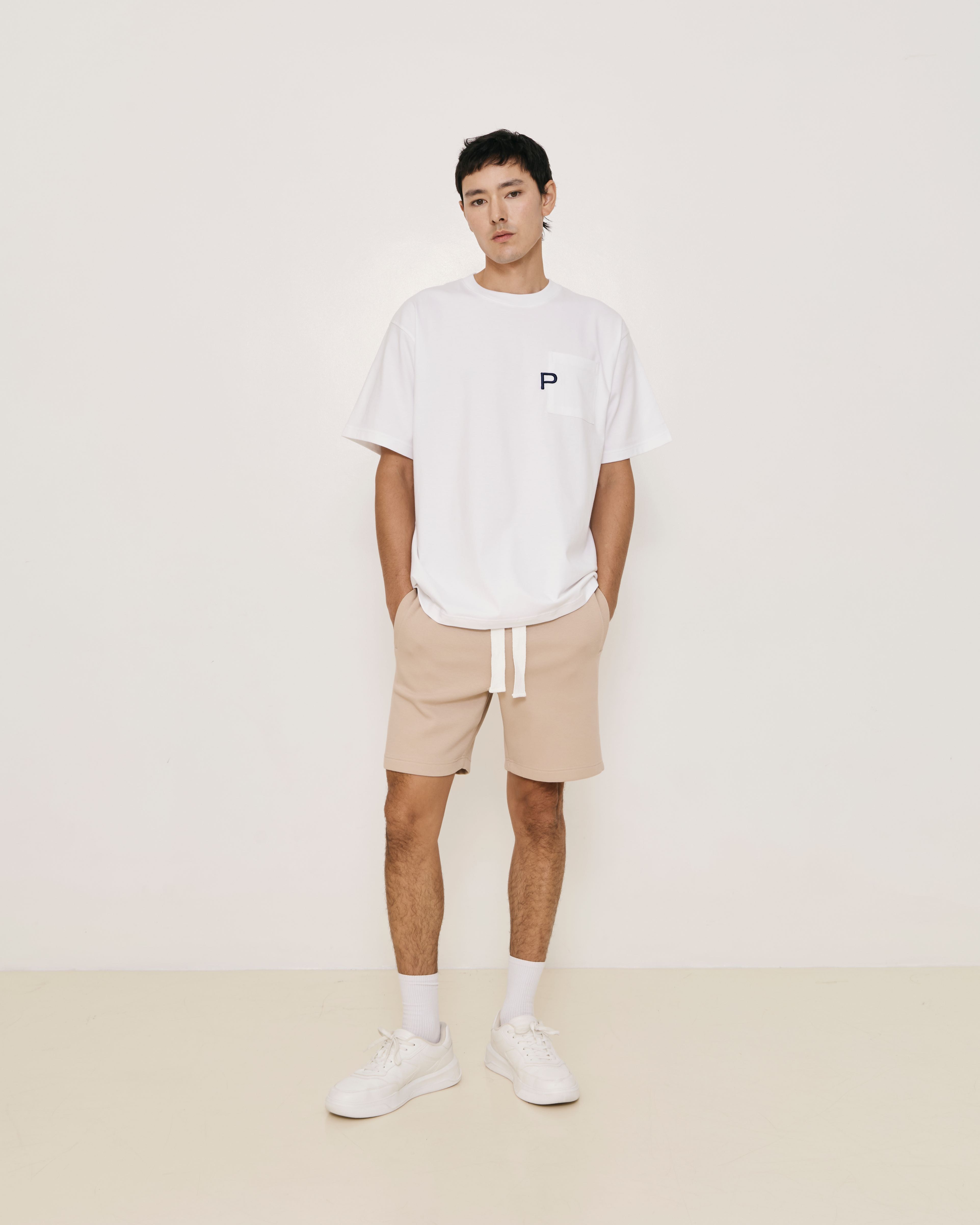 Essentials Track Shorts - Beige