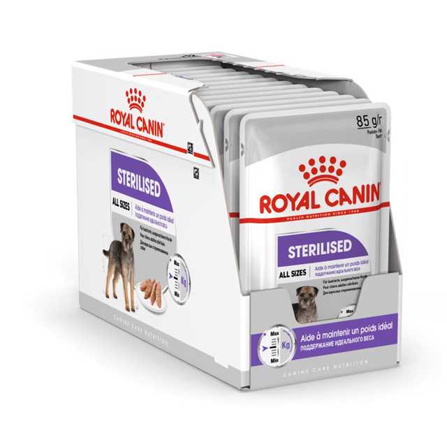 Royal canin Sterilised care  wet 85gx12 ซอง  อาหารเปียกสำหรับสุนัขหลังหมัน