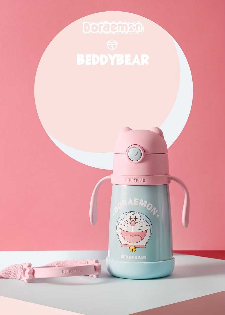 BeddyBear (Limited Edition) กระติกน้ำสูญญากาศสแตนเลส พร้อมข้อต่อสายสะพาย-มือจับ BB003MD-002 300 ml.