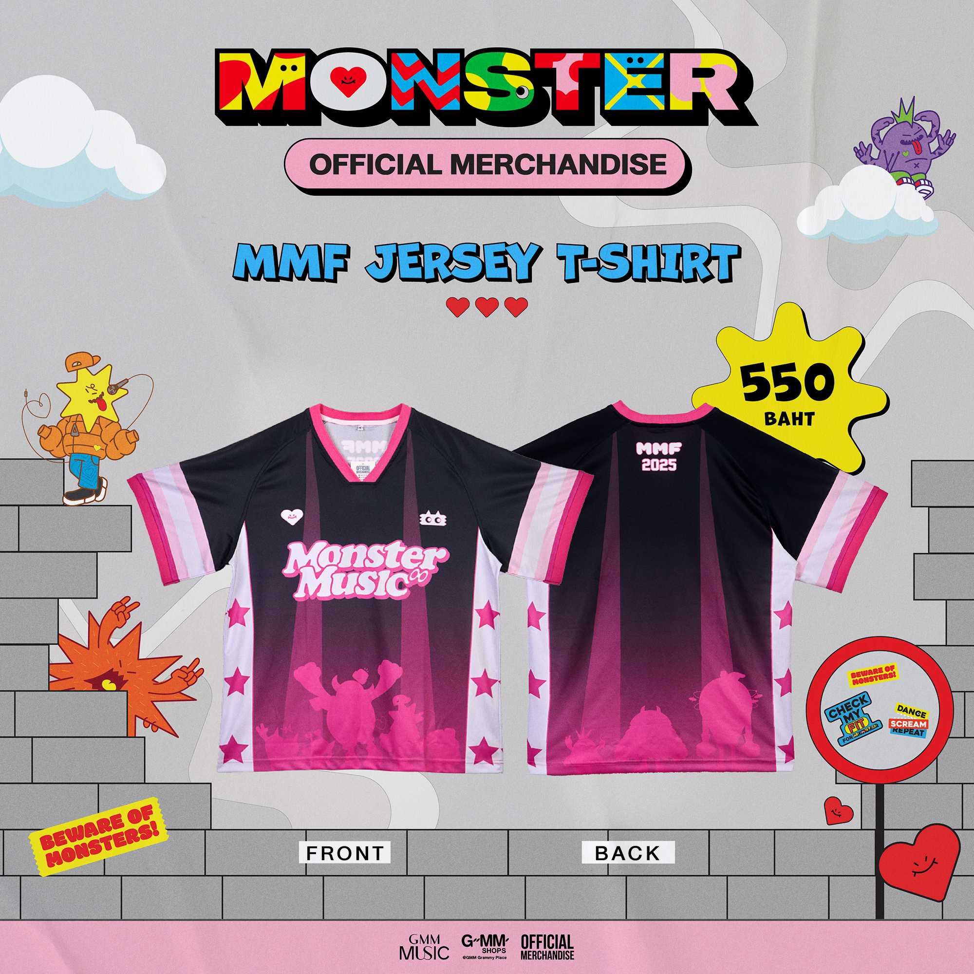 MMF Jersey T-shirt (Black & Pink)