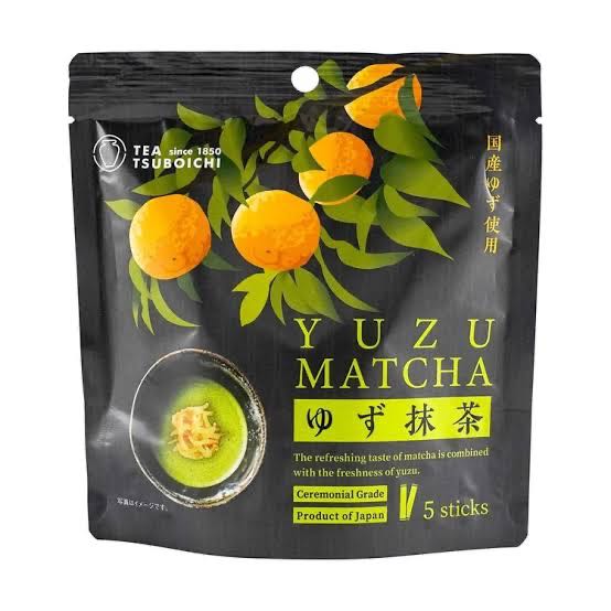 TSUBOICHI YUZU Matcha ชาเขียวมัจฉะส้มยุสุ  ใช้ผงมัจฉะเกรดพิธีชงชา