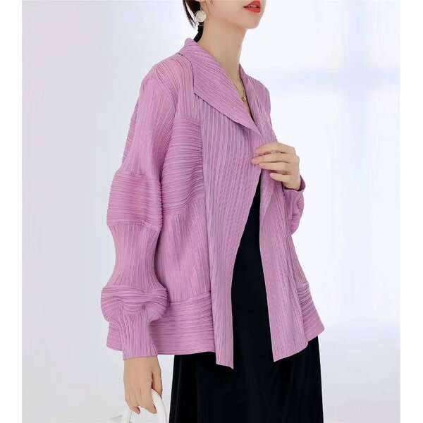 Best Seller!! 2MUAY PLEAT เสื้อคลุมผู้หญิง เสื้อคลุมพลีทคุณภาพ รุ่น CX023 2สี FREE SIZE OPEN FRON...