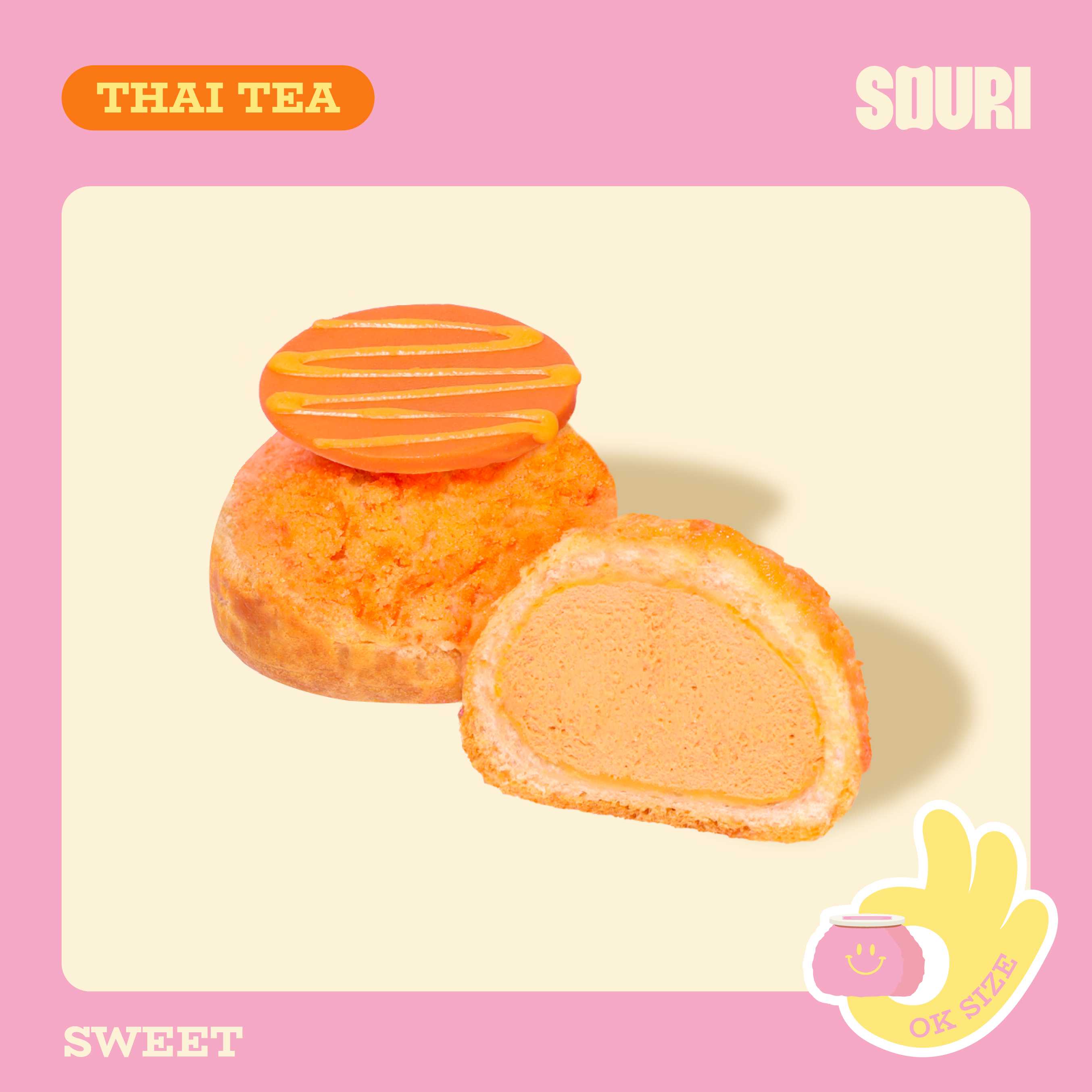 Thai Tea Choux (OK Size)