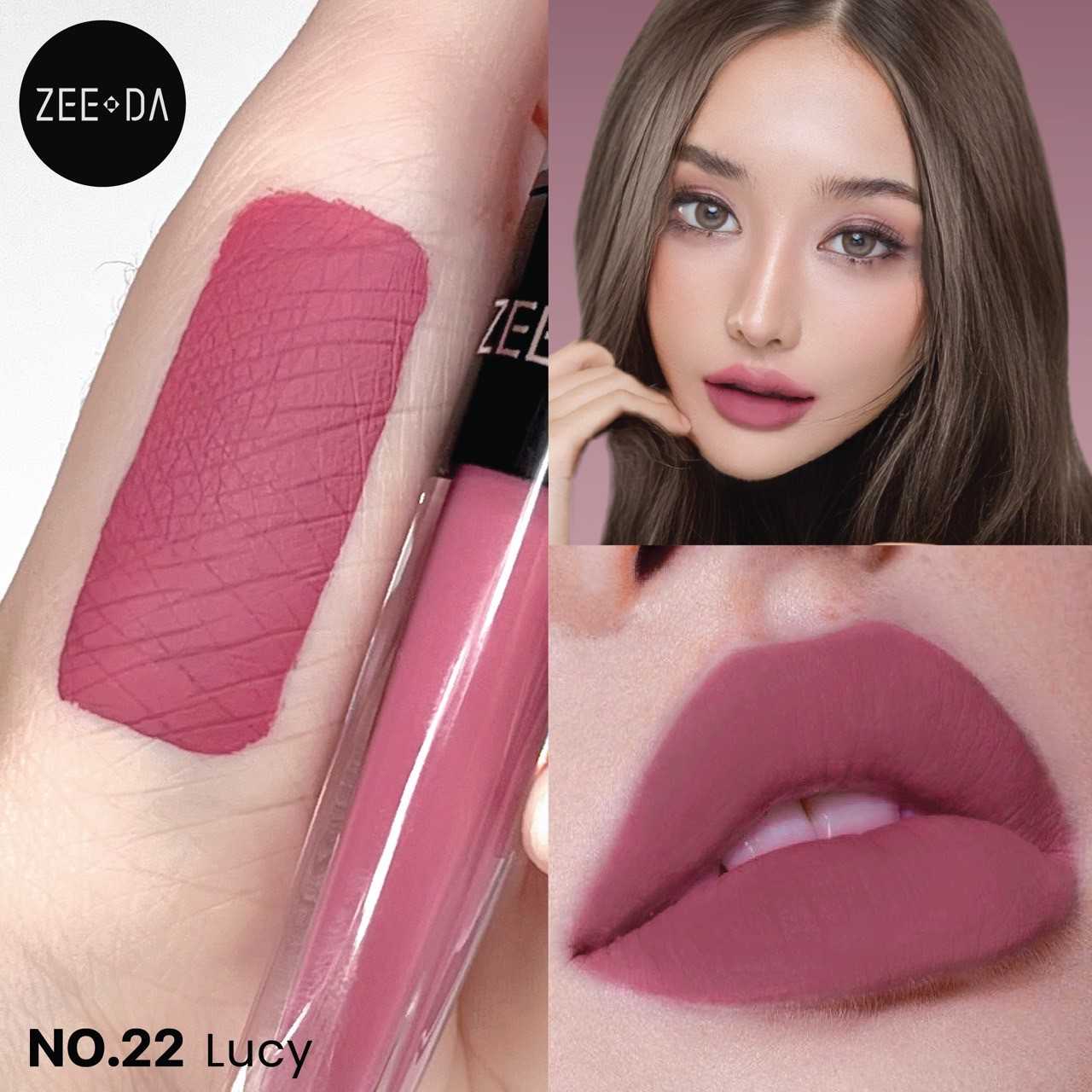 Zeeda #22 สีม่วงอมชมพูตุ่น (Lucy)