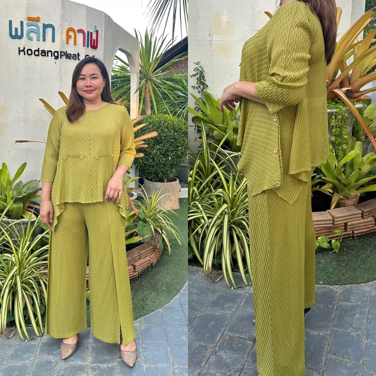 Pleatbynisa เซ็ตอัดพลีท A714 เนื้อผ้าPolyester100%