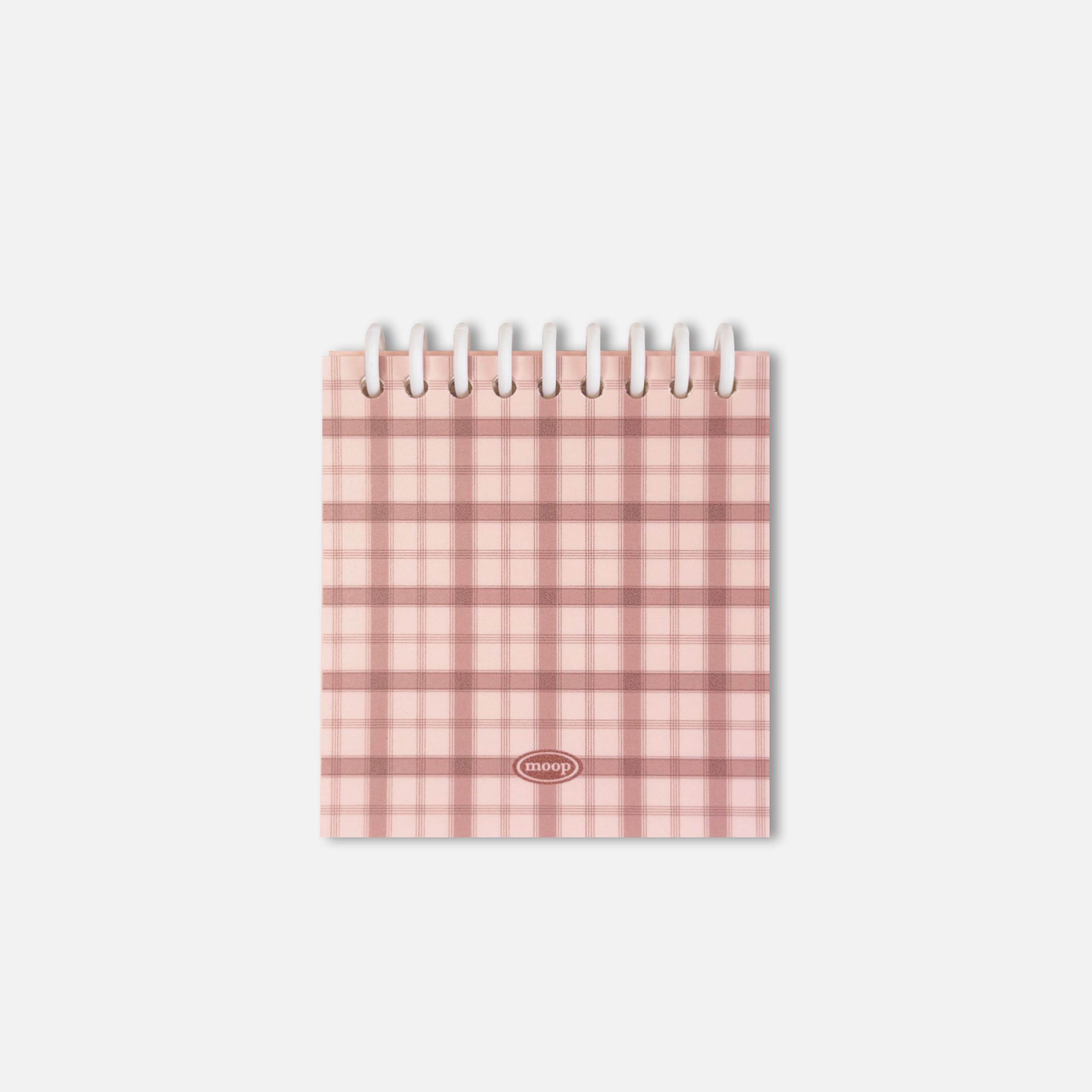 moop handy note | pink brown plaid