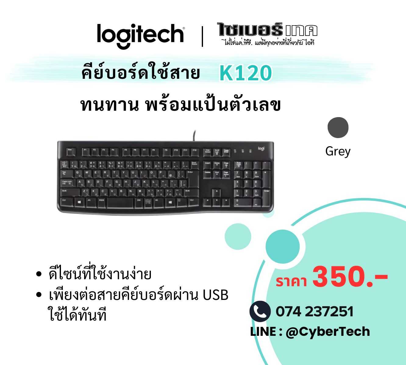 LOGITECH USB KEYBOARD K120