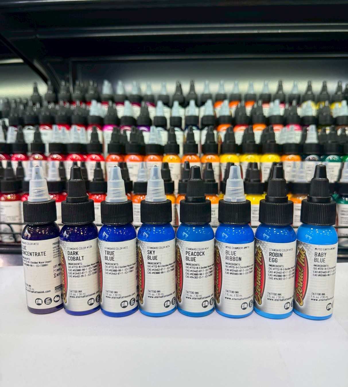 สีสัก ETERNAL TATTOO INK 1oz หมึกสักอีเทอนอล 1 ออนซ์ Green Blue