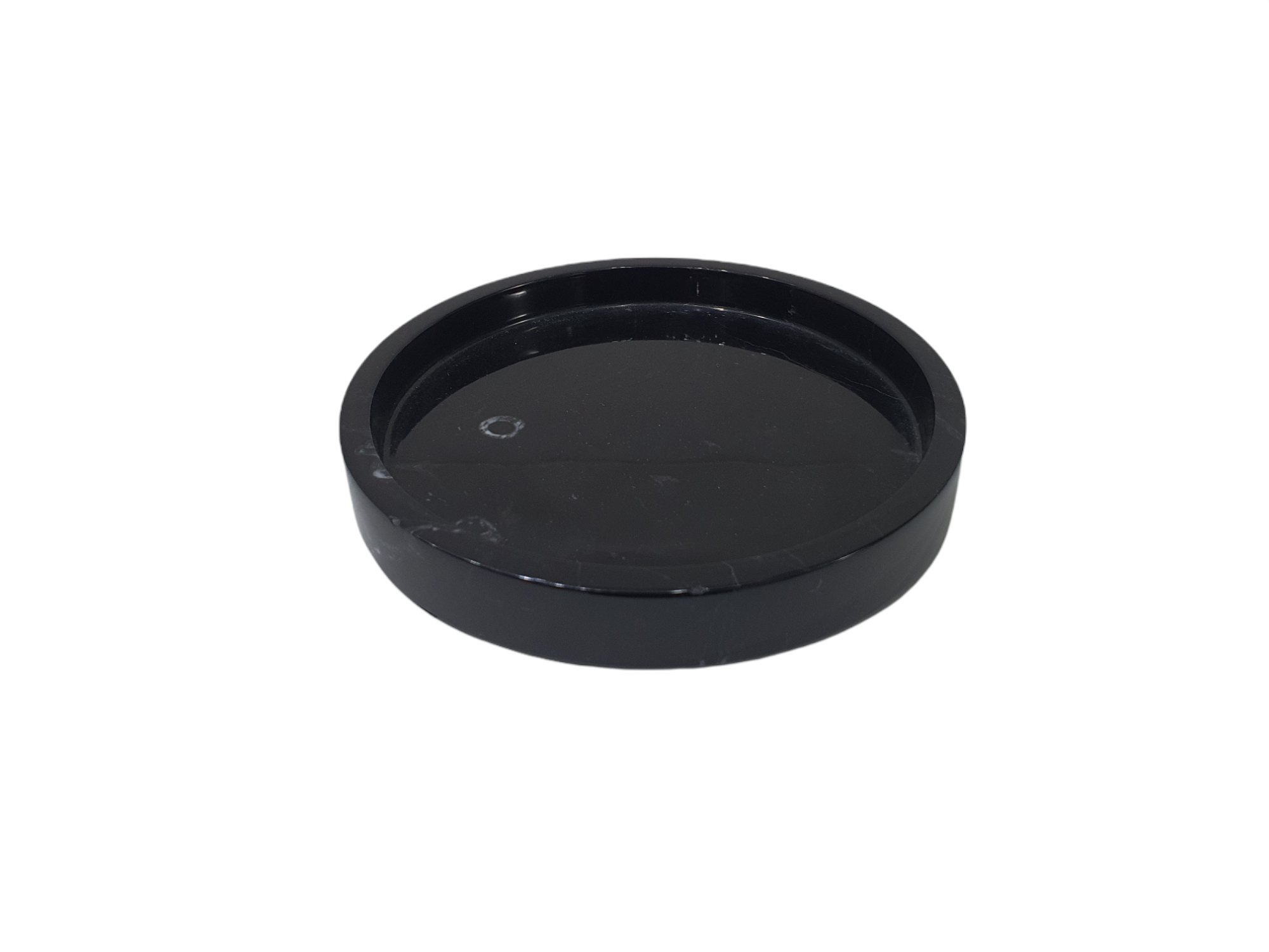 Tray, Marble, Black, 18 CM.