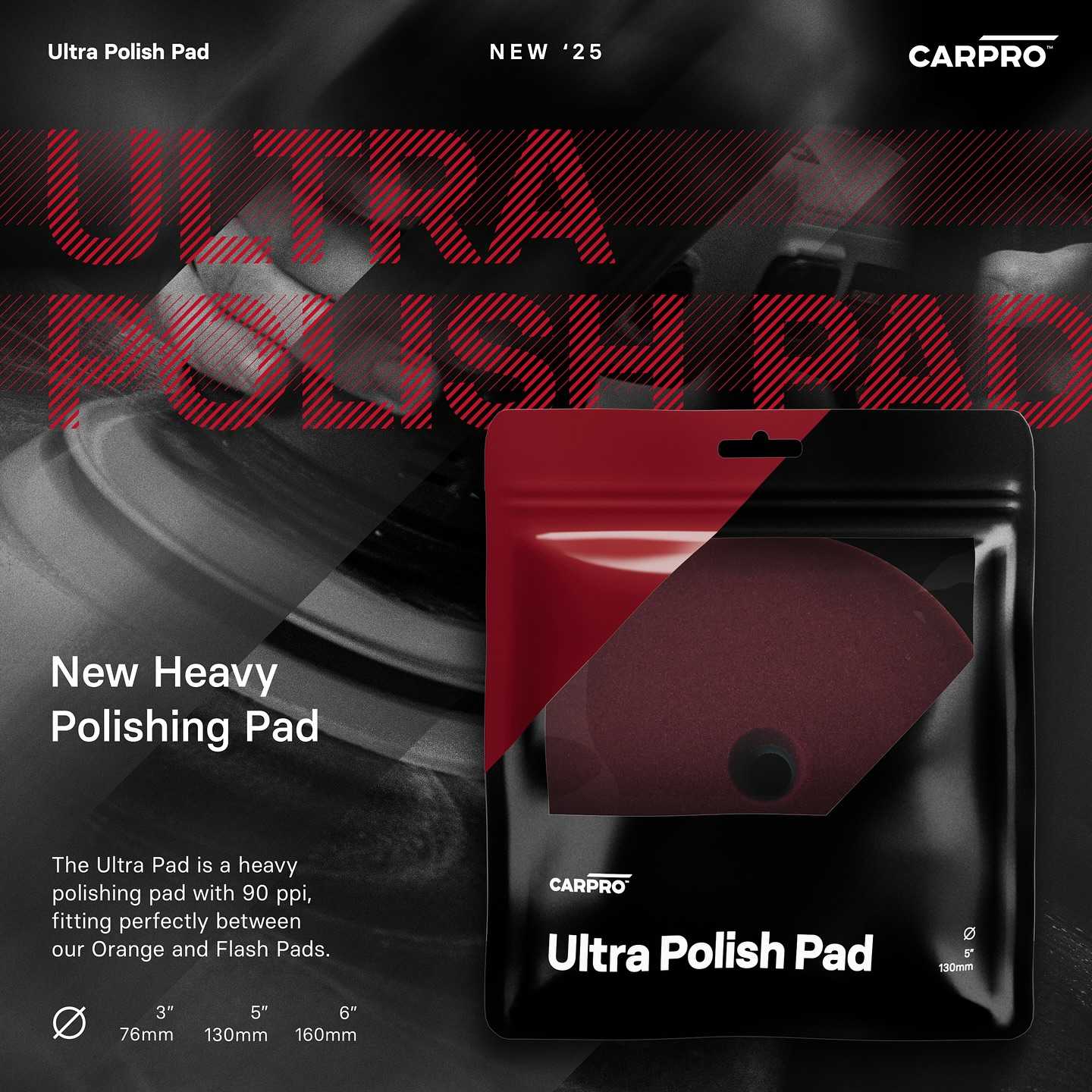 CARPRO Ultra polish pad ฟองน้ำหยาบพิเศษ ขัดลบรอยลึก รอยโฮโลแกรมบนผิวรถ
