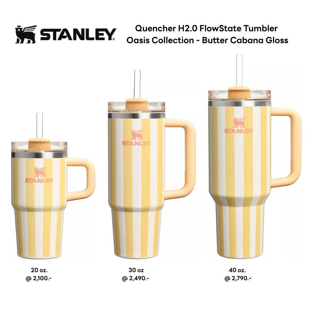 :: Pre-Order :: Stanley Oasis Collection Quencher H2.0 FlowState Tumbler - Butter Cabana Gloss