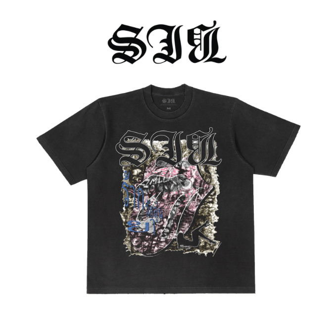 ร้าก วัยลุ่น ยา  สีดำ  (Fade) Boxy