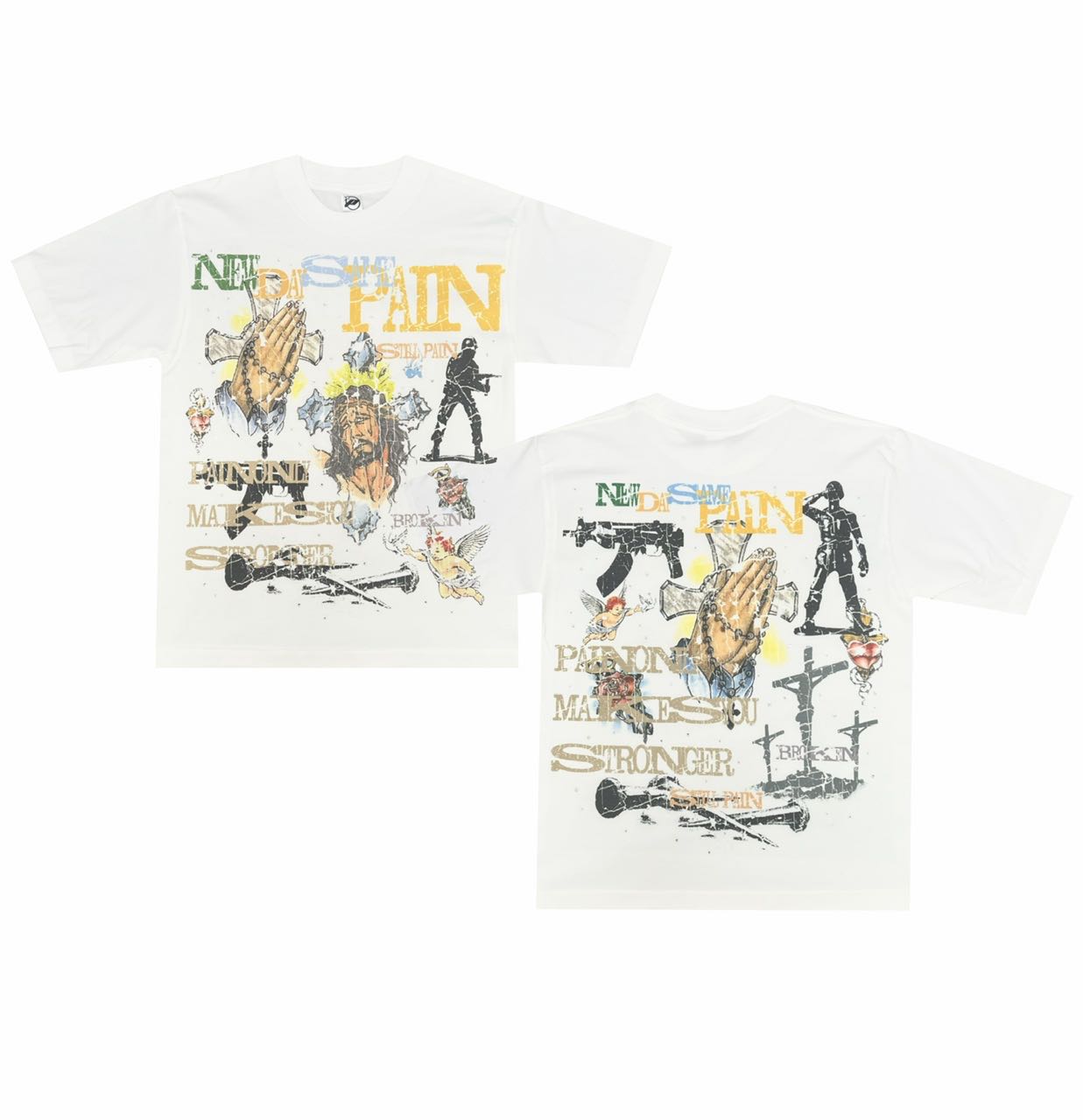TPP® NEWDAYSAMEPAIN WHITE BOXY T-SHIRT 
