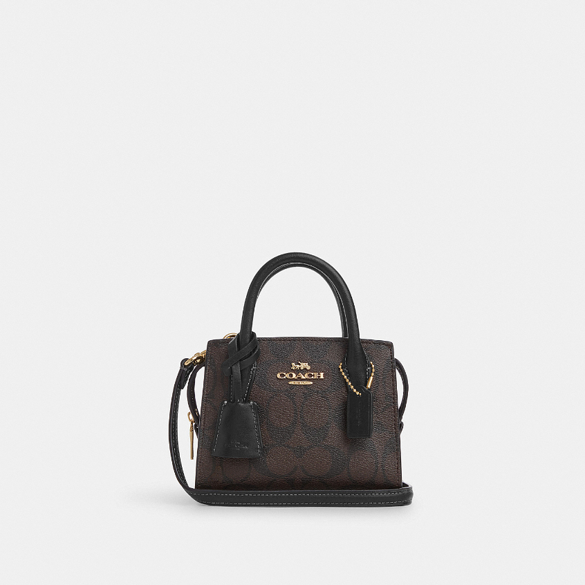 Coach CO975 Andrea Mini Carryall (IMAA8) กระเป๋าสะพายข้างผู้หญิง สี Im/Brown Black