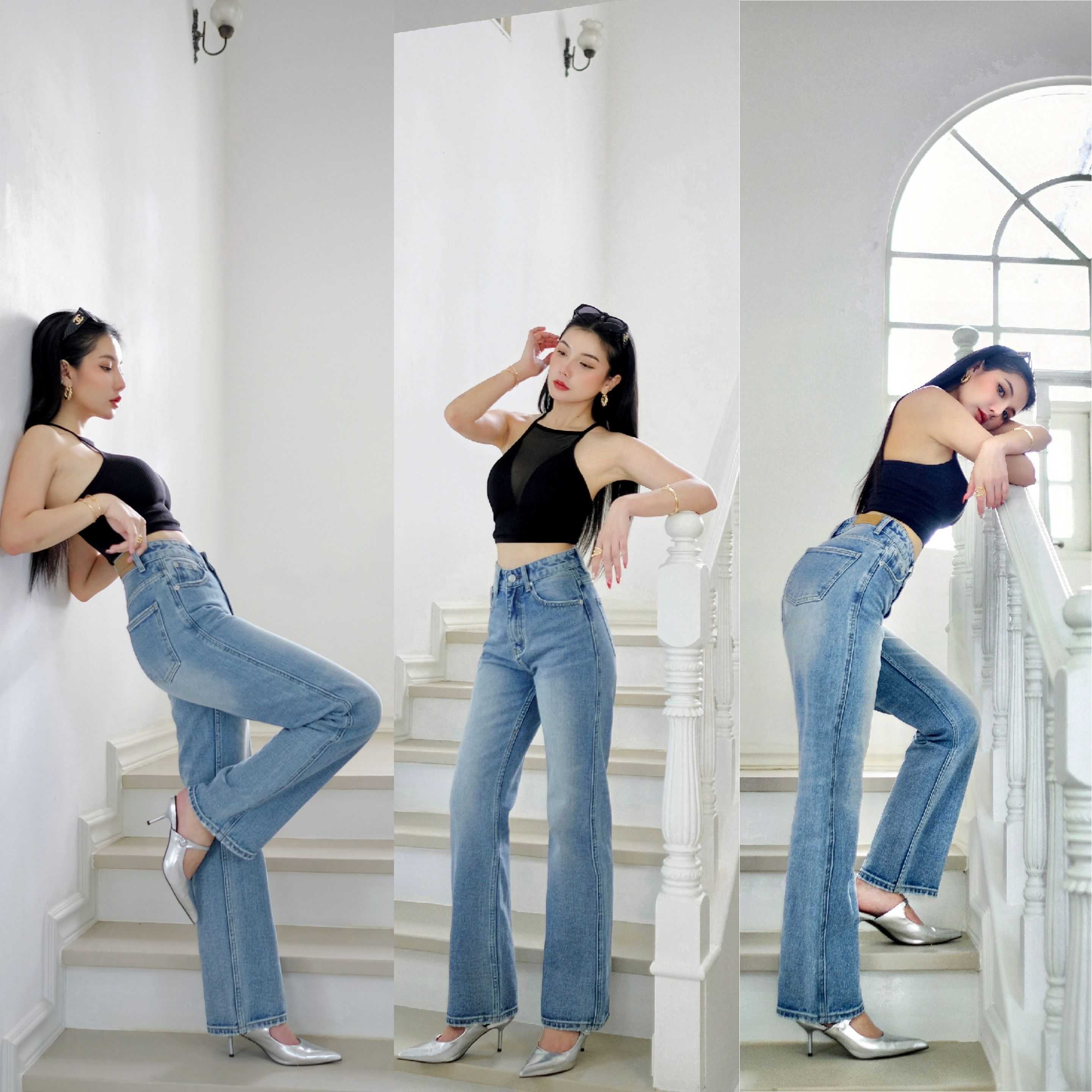 TLP0512 Immortal High Waist Full Length Straight Jeans