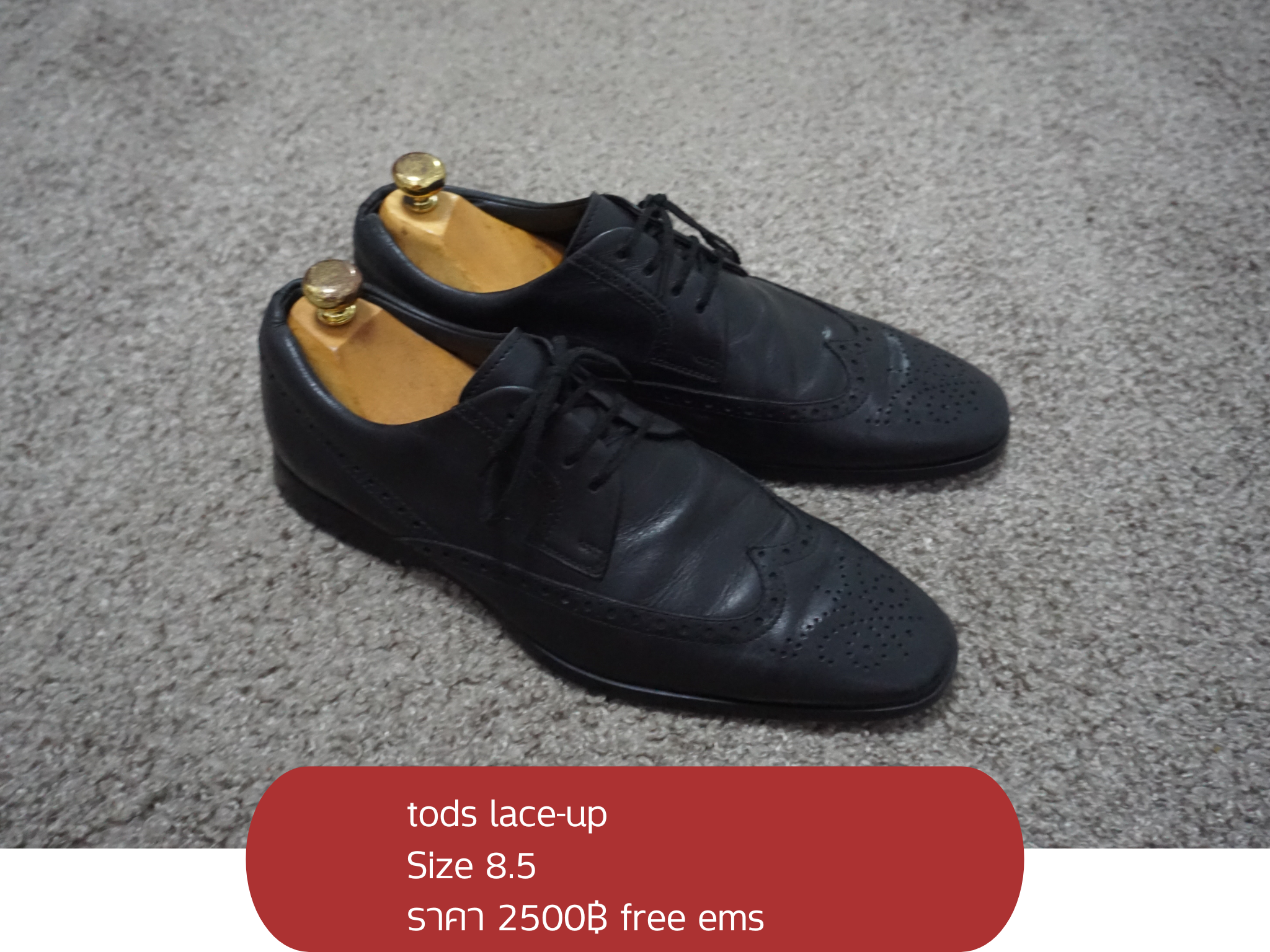 TOD'S LACE-UP SHOE IN LEATHER Size 8.5