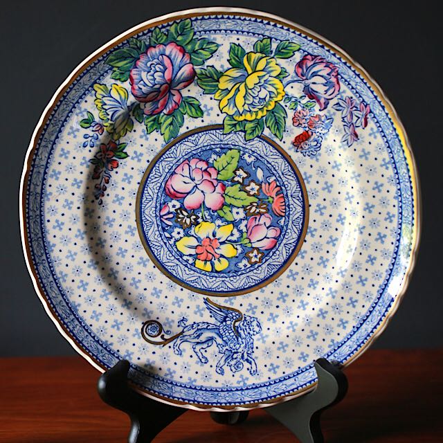 จานสะสม Masons Ironstone Empress Blue Collector Plate