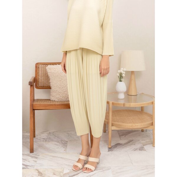 2MUAY รุ่น GJO9116 กางเกงพลีทคุณภาพ THICK FUFFY PLEATED PANTS 9สี FREE SIZE