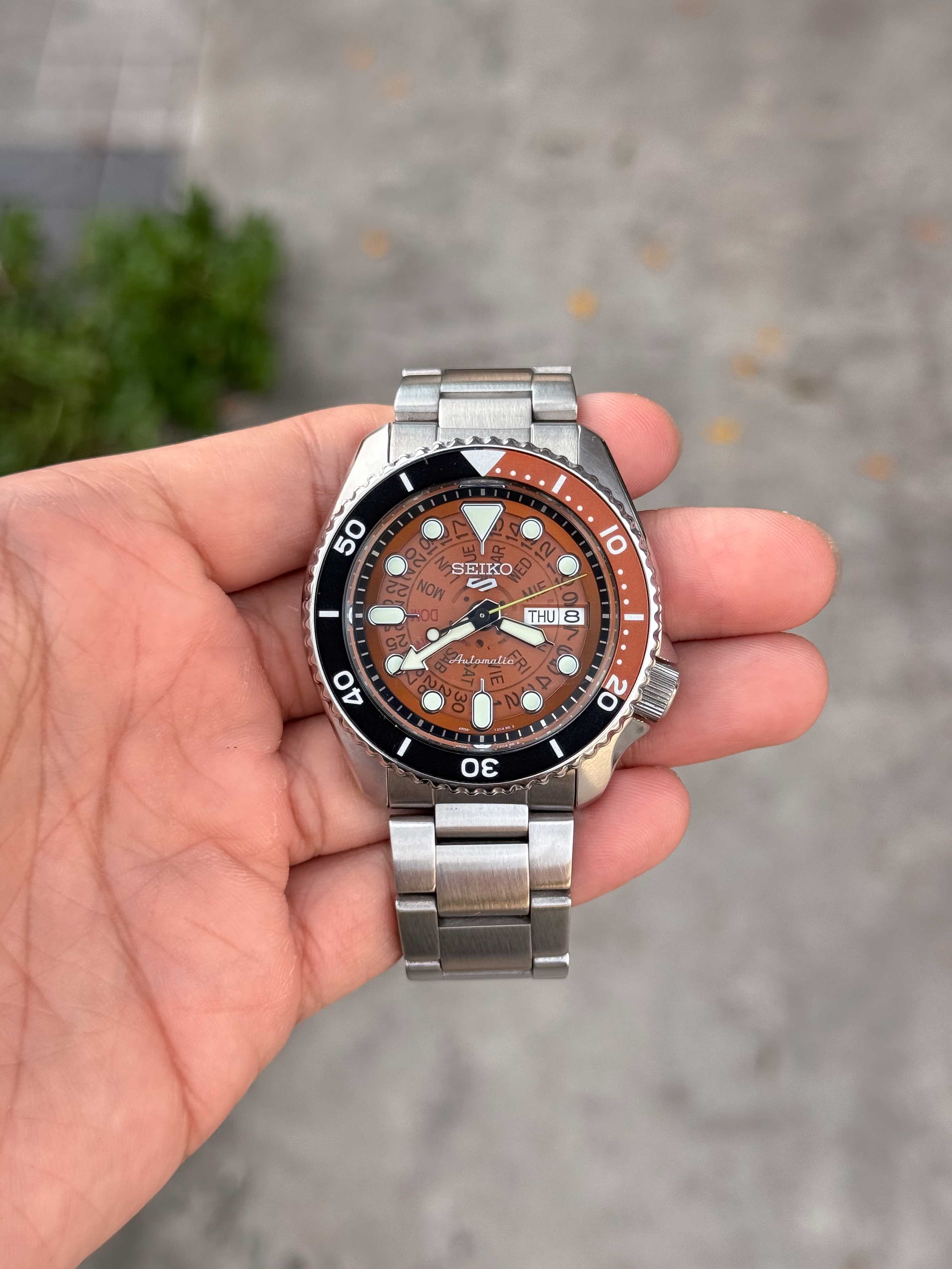 Seiko New 5 Sports Automatic Time Sonar Skeleton King Size