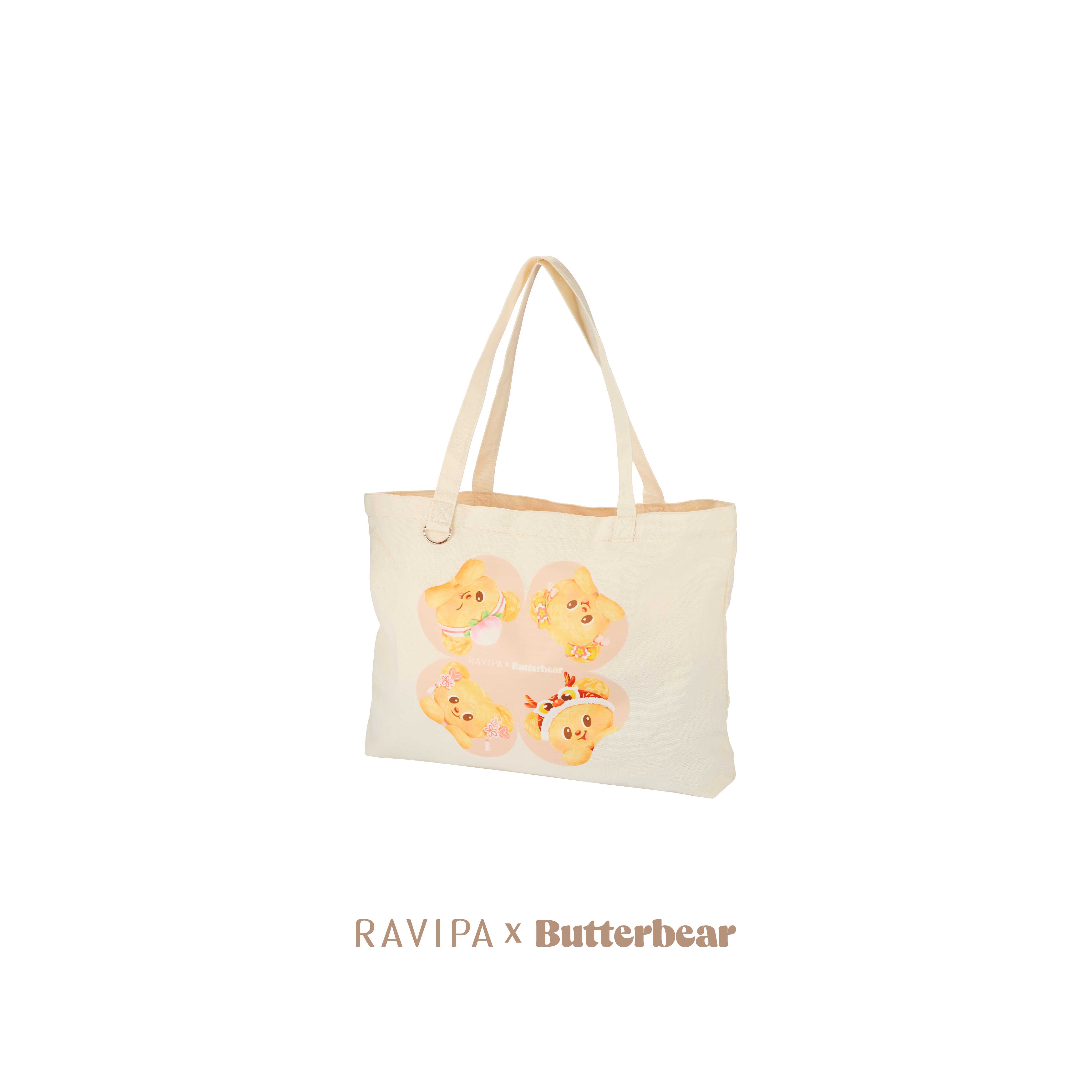 Butterbear Double-Twins Chunky Tote Bag