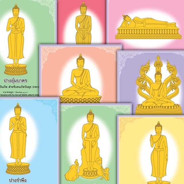 โปสเตอร์พลาสติกขนาด A4 พระประจำวัน