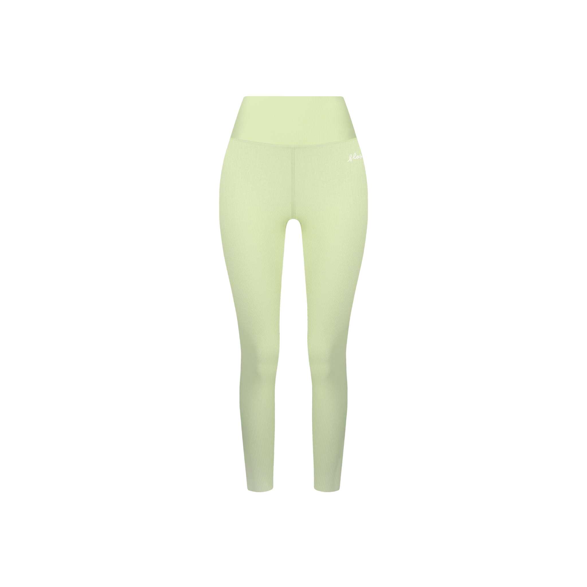 Palette Back-Pocket Wide Ribbed Leggings (Mint Lemonade) - The Flos Club