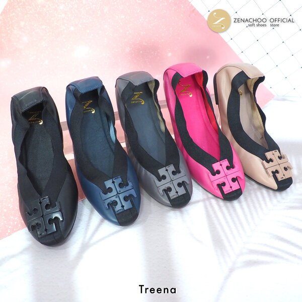 ทรงปกติ:สินค้าลดราคา ไม่รับเปลี่ยน-คืน นิ่มสุดในเมืองมนุษย์ Zenachoo รุ่น Treena สูง1 นิ้ว รองเท้...