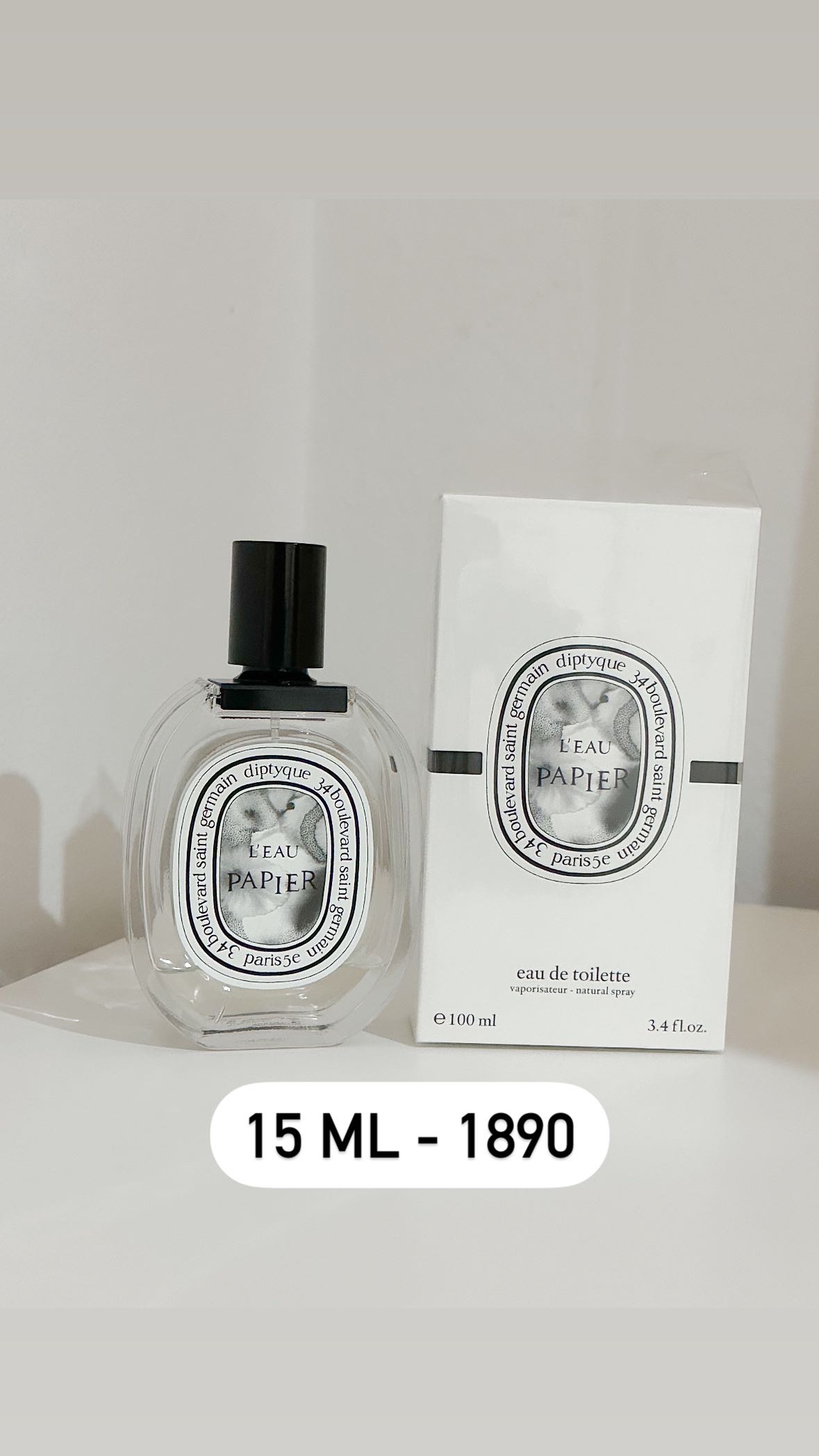 น้ำหอมติดขวด L'eau Papier EDT เหลือ 15 ml
