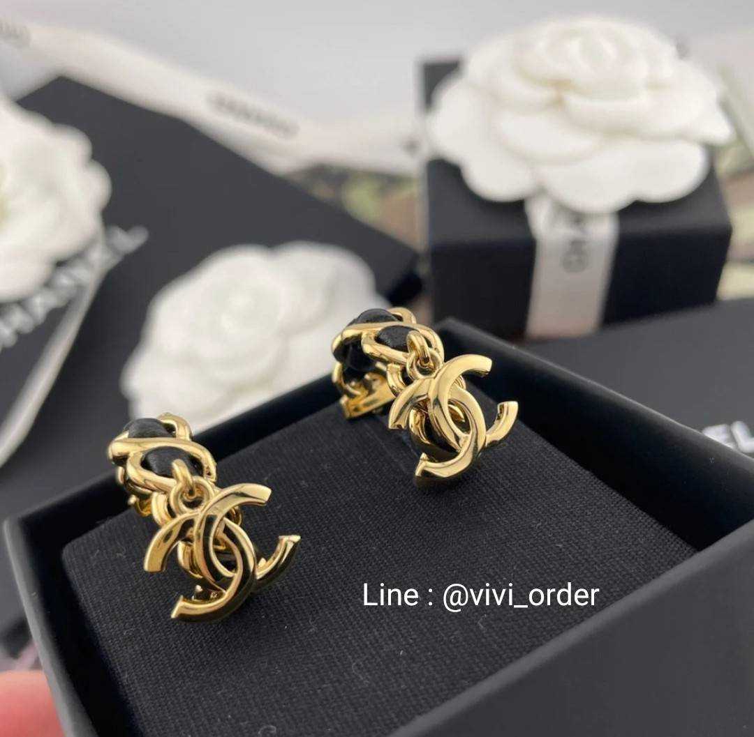 CHANEL INSPIRED GOLD HOOP EARRINGS