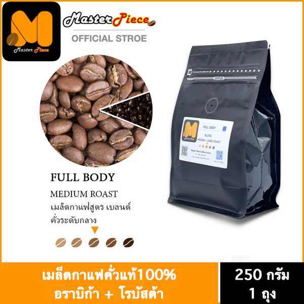 เมล็ดกาแฟคั่ว สูตร Full Body (เข้มปานกลาง)