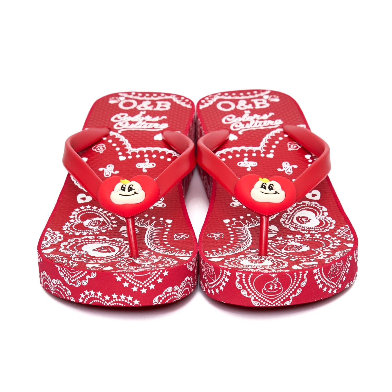 PAISLEY SANDALS - BANDANA RED