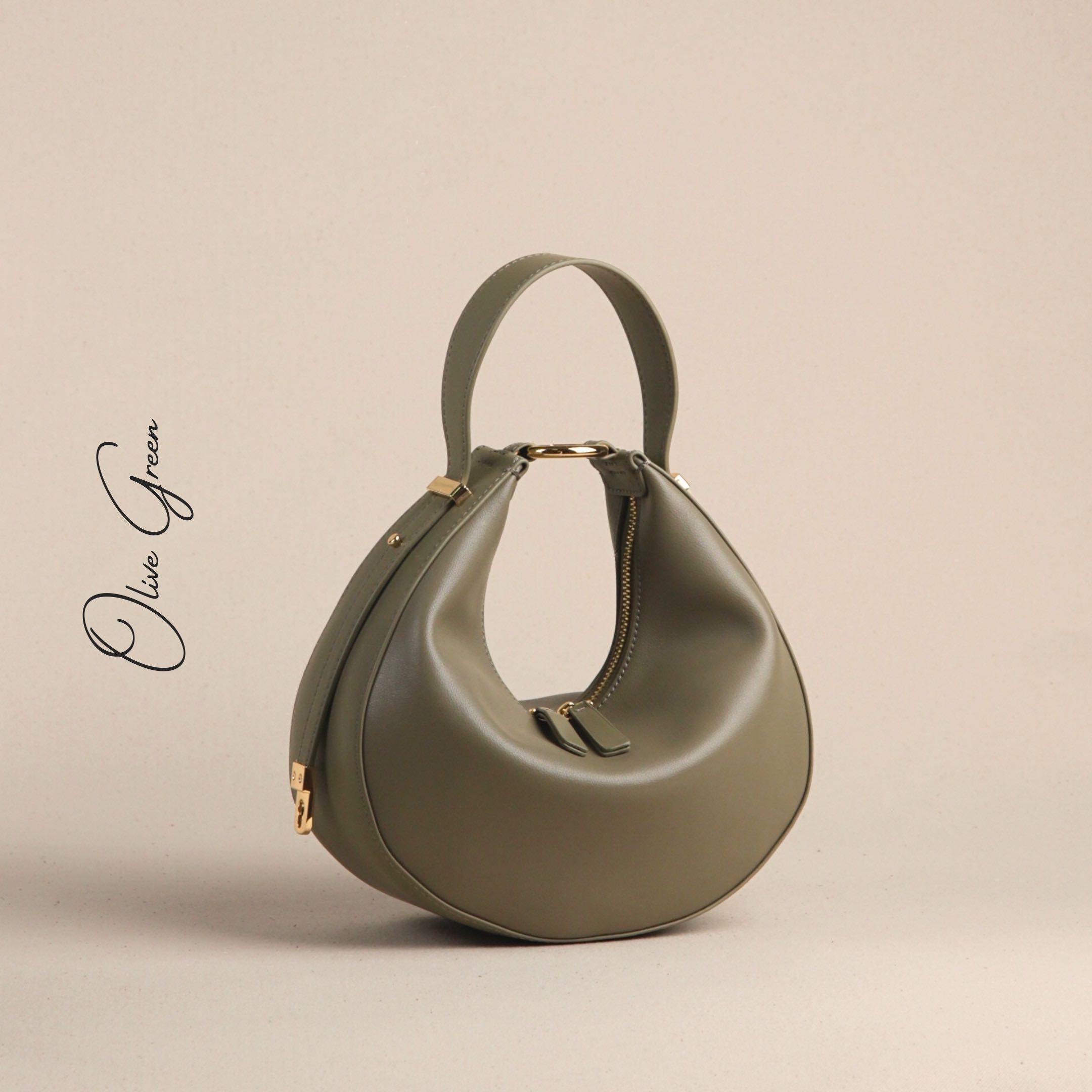 Lune Collection - Olive Green - Genuine Leather