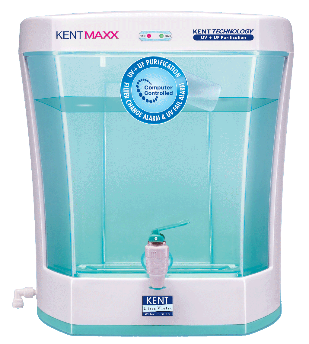 KENT Maxx เครื่องกรองน้ำ Double Purification UF+UV อันดับ 1 ดีที่สุดในอินเดีย