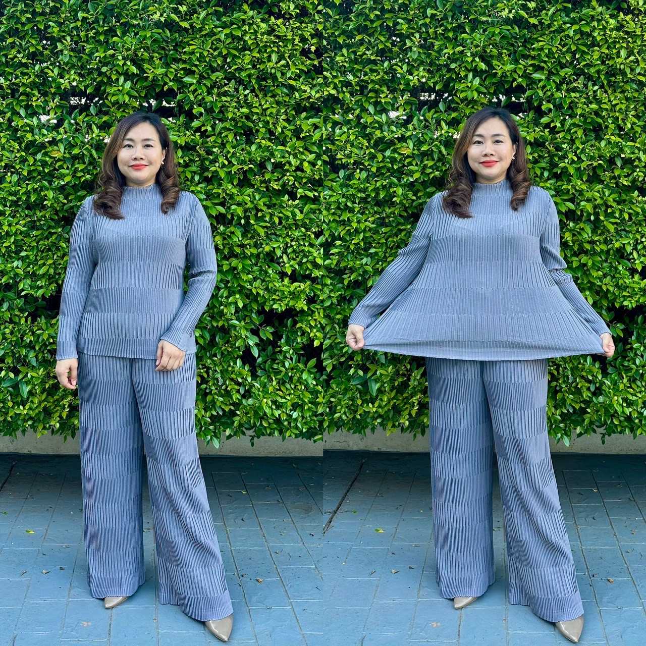 Pleatbynisa A540 เซทอัดพลีท เนื้อผ้าPolyester100%