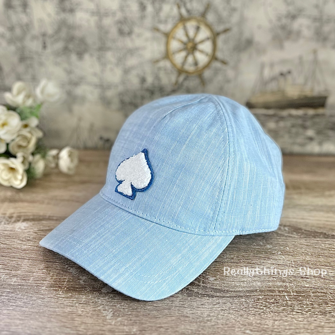 {แท้💯%📮พร้อมส่ง+ส่งฟรี} หมวก Kate Spade Chambray Baseball Cap