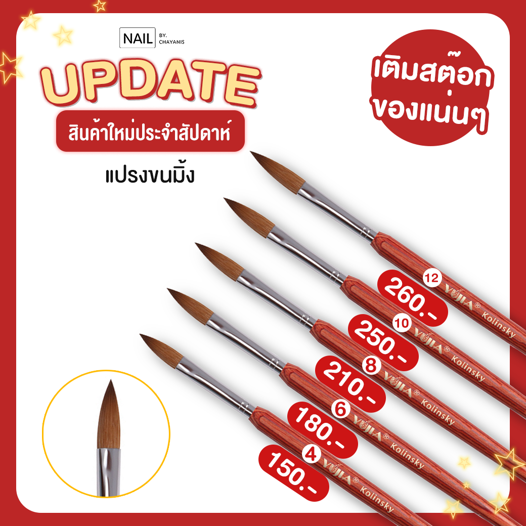 แปรงต่ออะคริลิคขนมิงค์ แปรงขนสัตว์