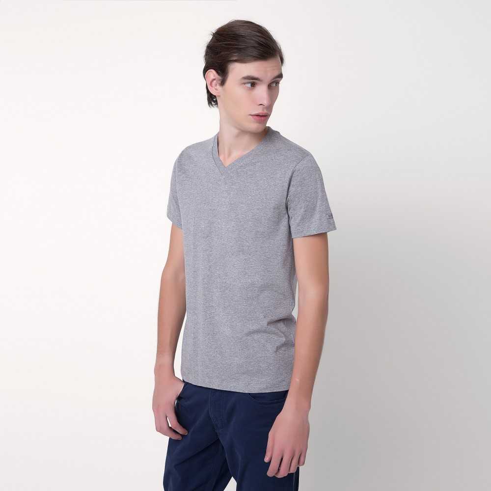 Jersey V-Neck - Grey Melange