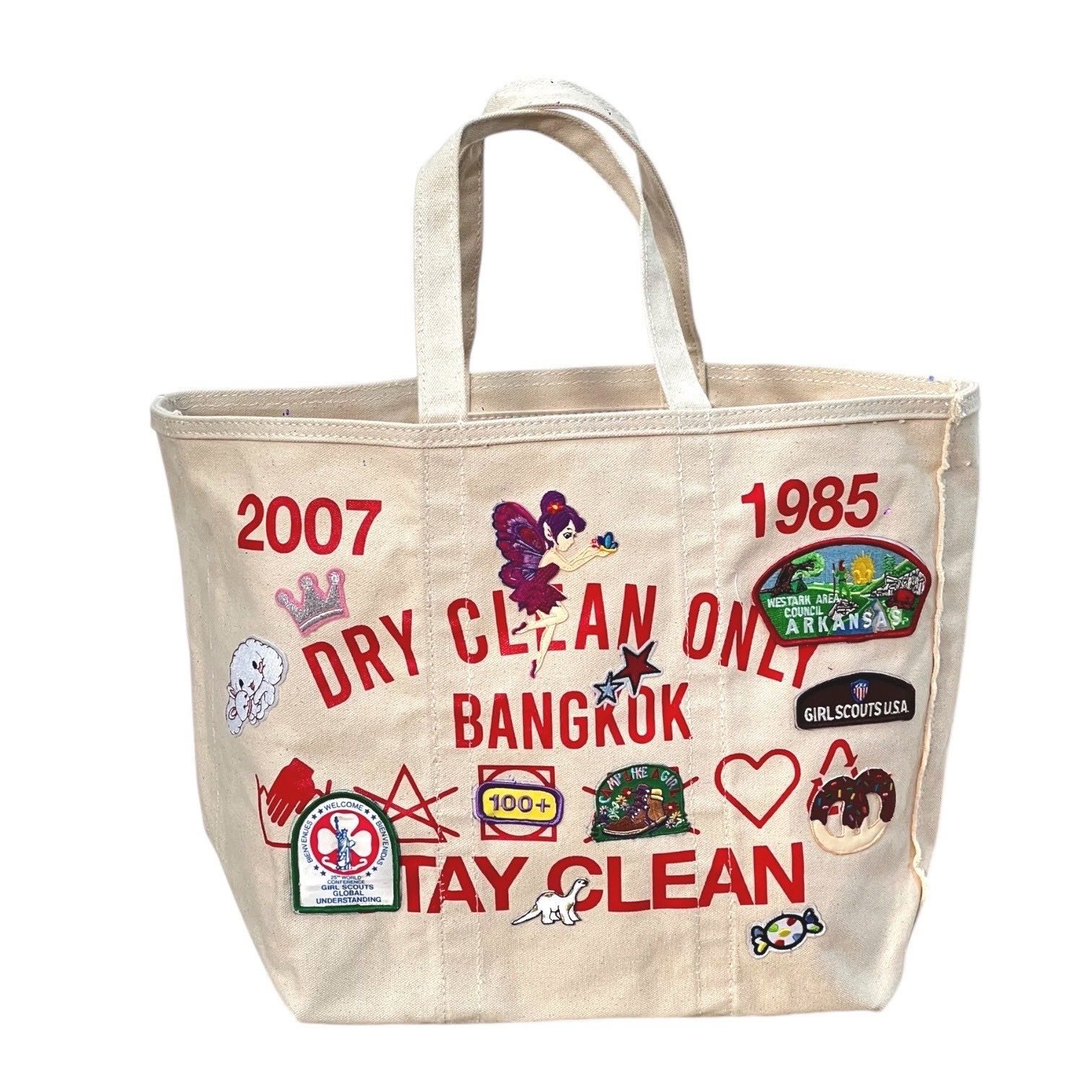 MEDIUM TOTE PATCH ( WHITE )