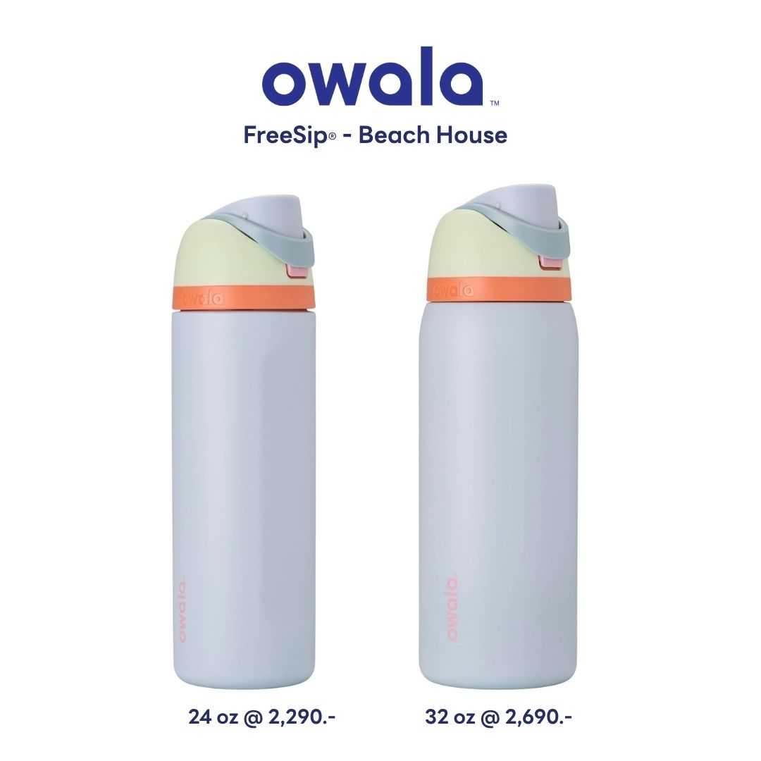 Owala FreeSip® Stainless Steel Water Bottle - Beach House จากอเมริกา พร้อมส่ง