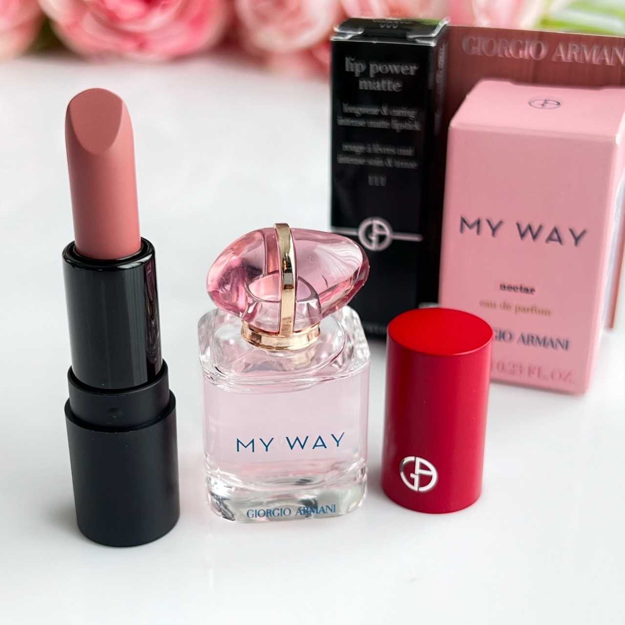Giorgio Armani Miniature Set Perfume & Lip ( My Way Nectar )