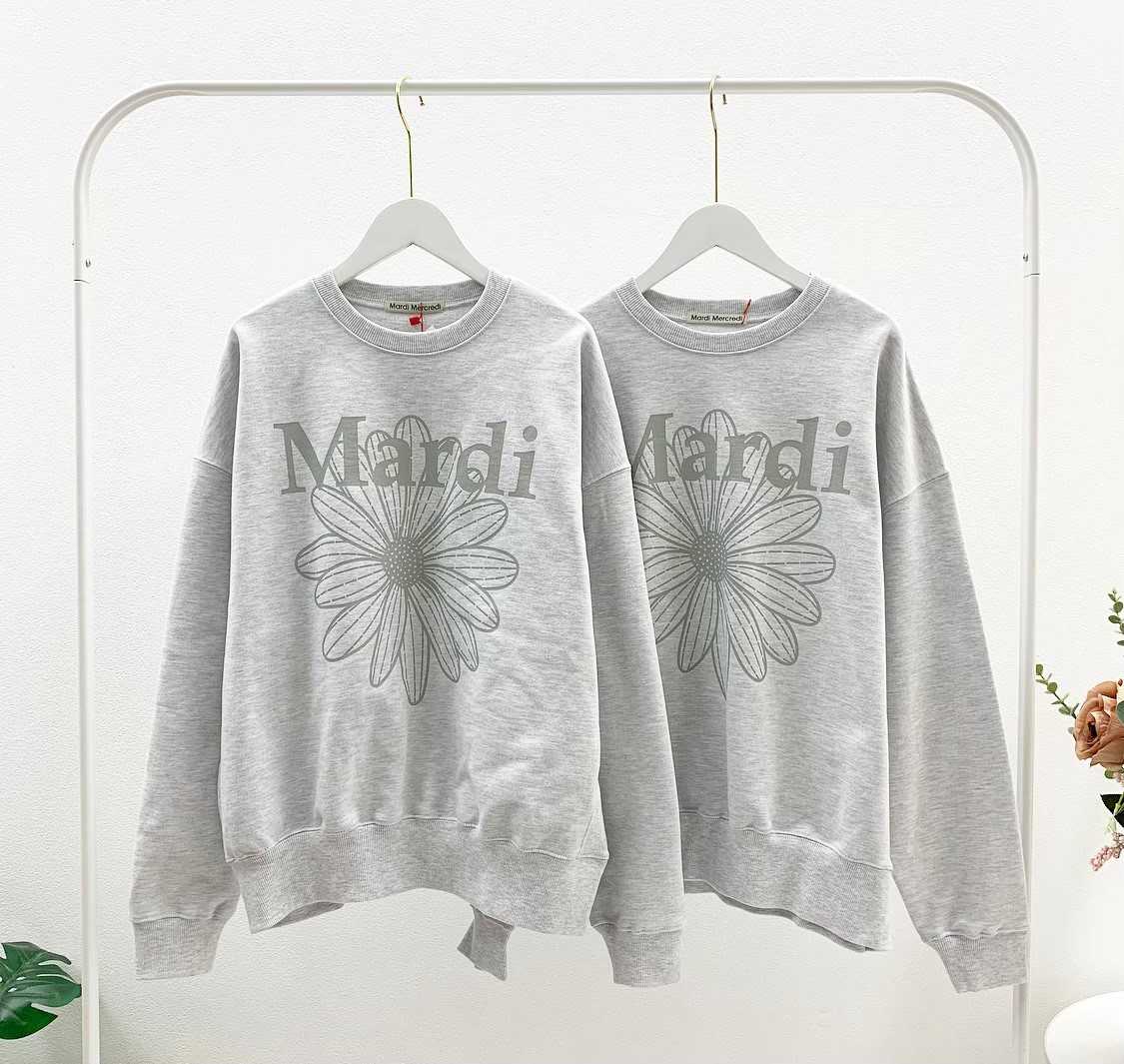 Mardi Flower Swetshirt (Grey)