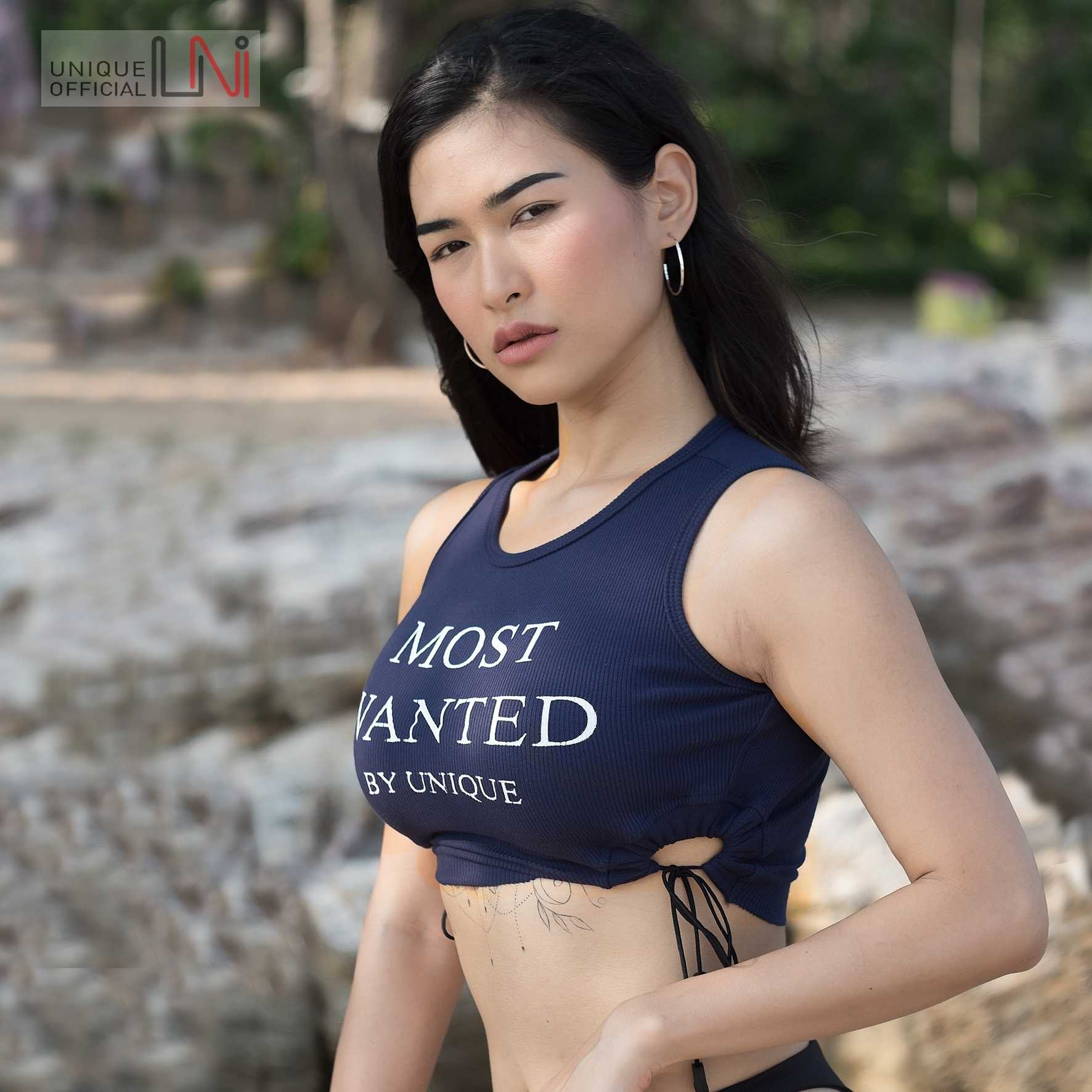 UNI-213  เสื้อครอป unique