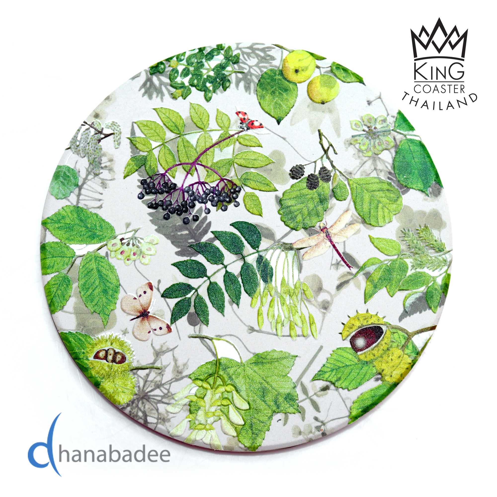 จานรองแก้ว D10060 จานรองแก้วซับน้ำ LEAF - 07