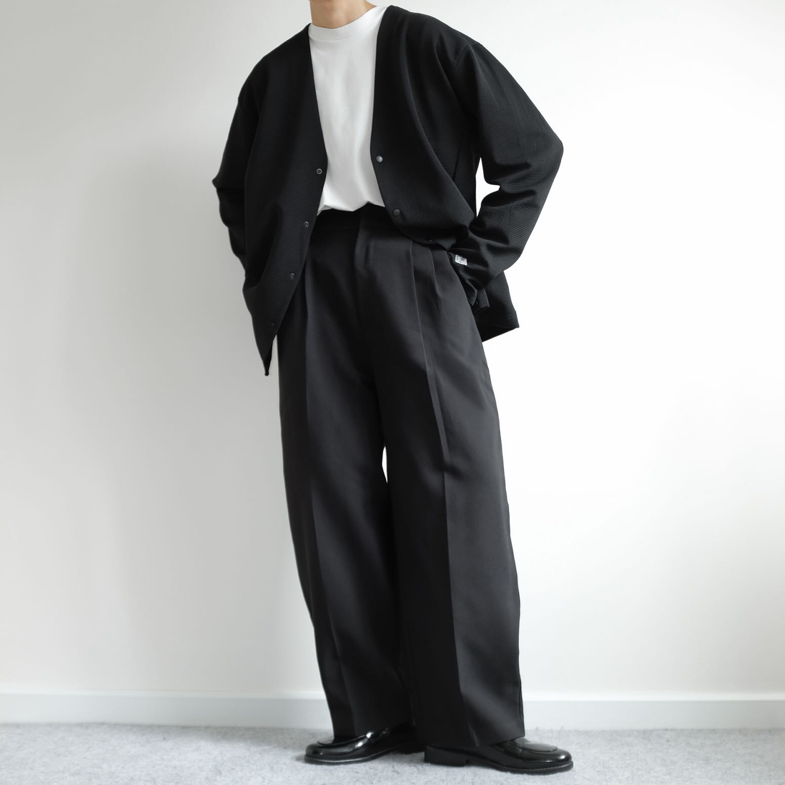 BASEMENT  Relaxed Straight Oversized Wide Legs Pants 