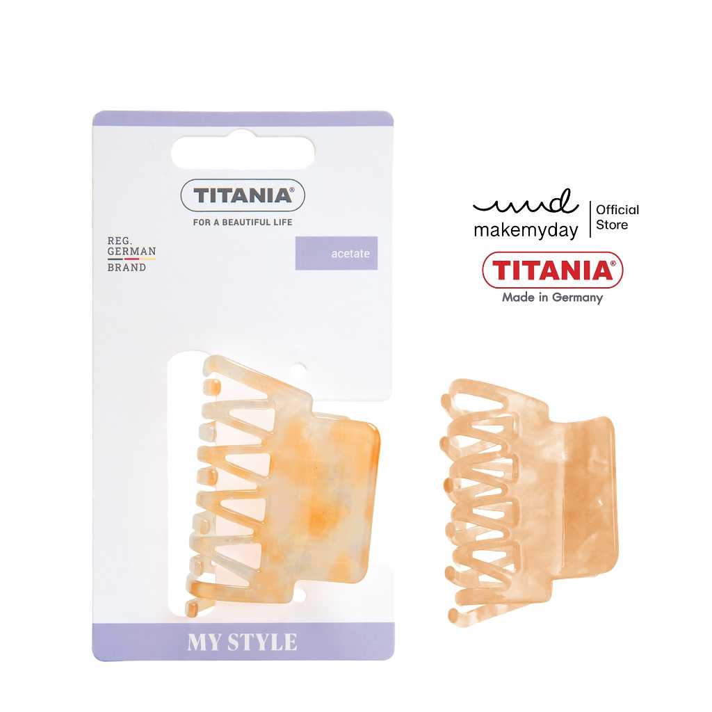 TITANIA Hair Clip กิ๊บหนีบผม สี Ivory Glow นำเข้าจากเยอรมัน (1 กล่องบรรจุ 1 ชิ้น)