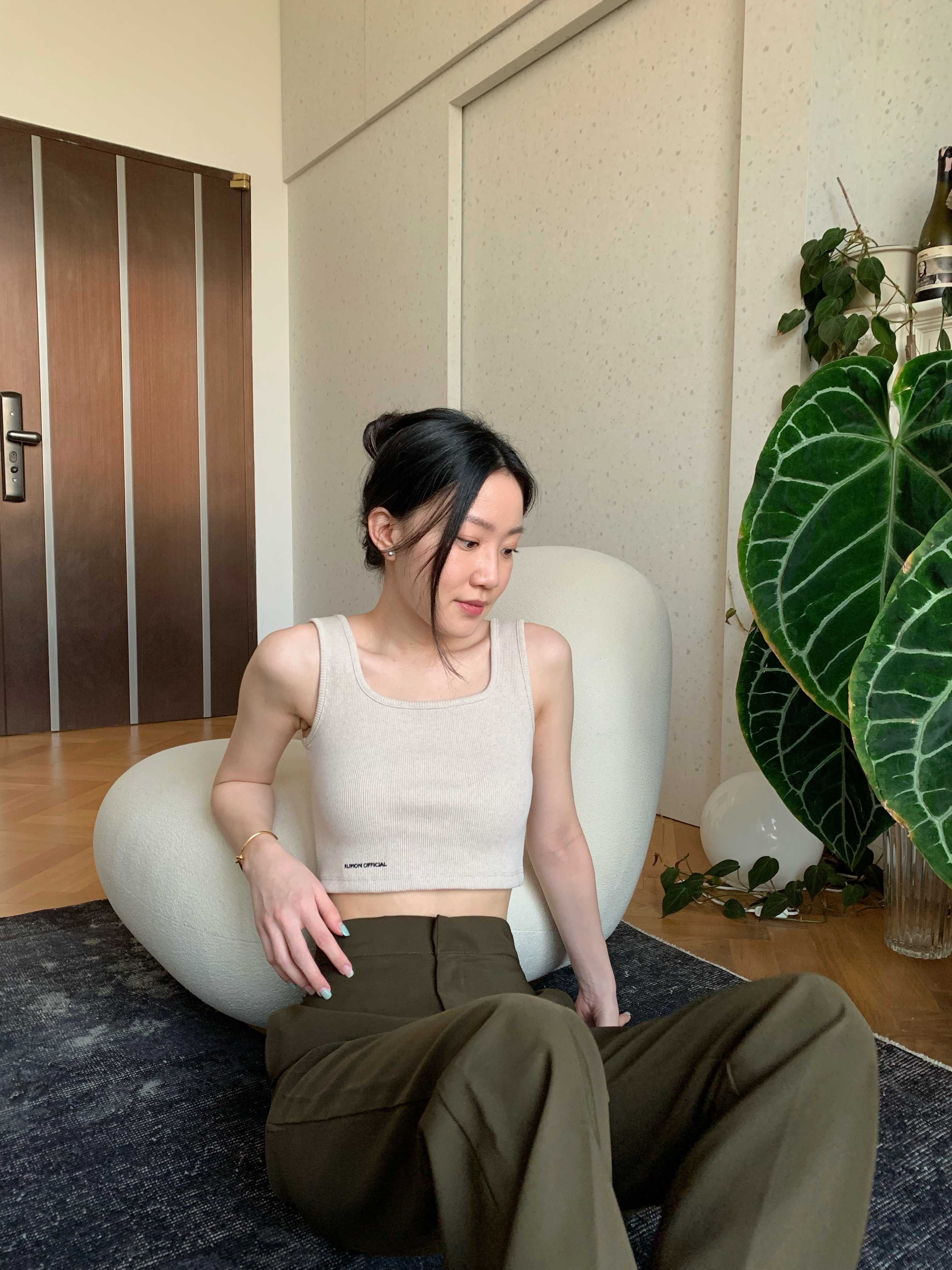 Rumon Crop Top 15.5 Inches (Natural Beige)